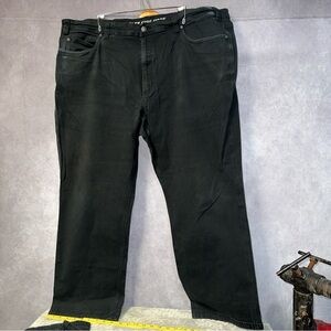 Duluth Trading Company Flex Fire Hose Relaxed Fit Work Pants Jeans 46 X 30 Black